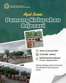 Apel Pamong Kalurahan Rejosari, Senin, 12 Januari 2026